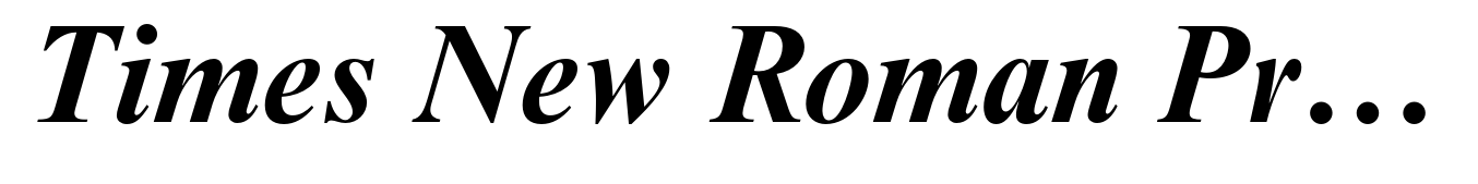 Times New Roman Pro Bold Italic